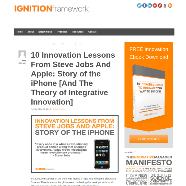 10 Innovation Lessons From Steve Jobs And Apple: Story of the iPhone [And The Theory of Integrative Innovation] - Ignition Framework