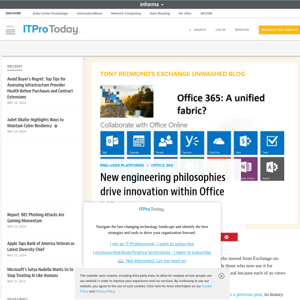 New engineering philosophies drive innovation within Office 365