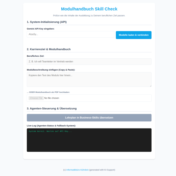 Modulhandbuch Skill Check