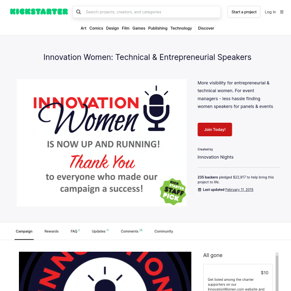 Innovation Women: Technical & Entrepreneurial Speakers