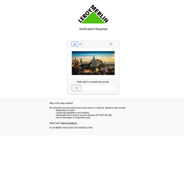 Vista mini Web: https://www.leroymerlin.es