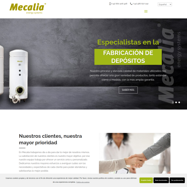 Vista mini Web: https://www.mecalia.com