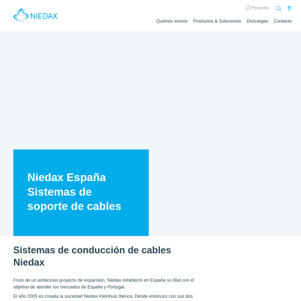 Vista mini Web: https://www.niedax.es