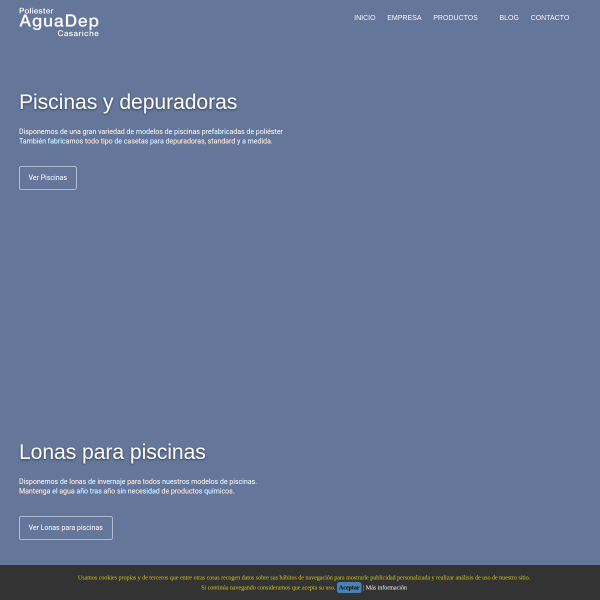 Vista mini Web: https://www.poliester-aguadep.es/