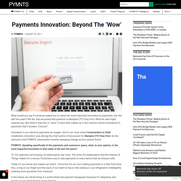 Marqeta CTO Tony Ford Talks Payments Innovation - PYMNTS.com