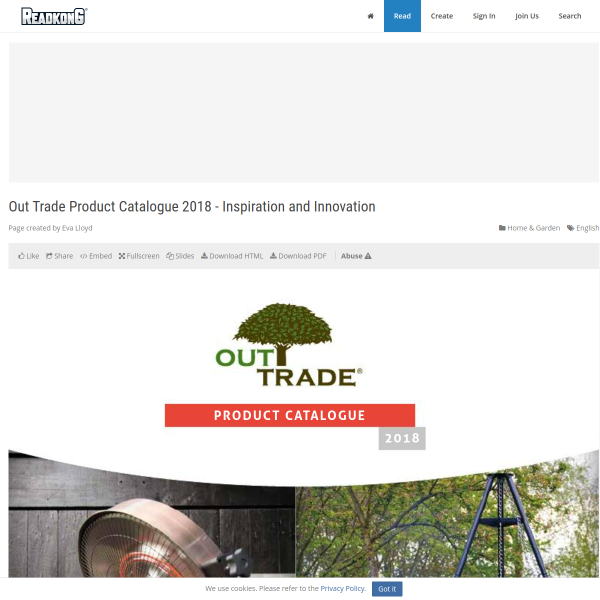 Out Trade Product Catalogue 2018 - Inspiration and Innovation