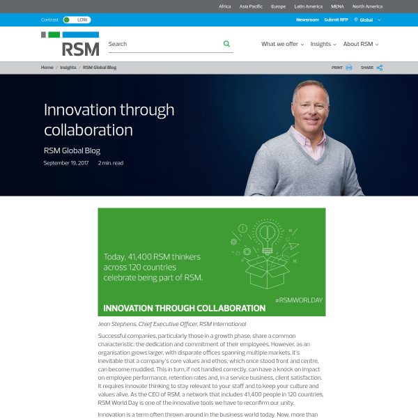 Innovation through collaboration