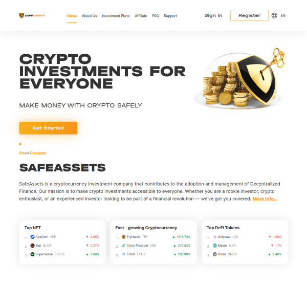 safeassets.com screenshot