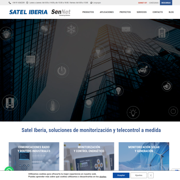 Vista mini Web: https://www.satel-iberia.com/