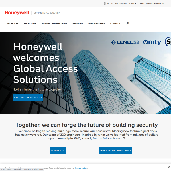 Vista mini Web: https://www.security.honeywell.com/es
