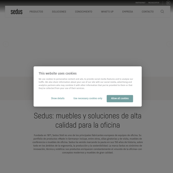 Vista mini Web: https://www.sedus.es