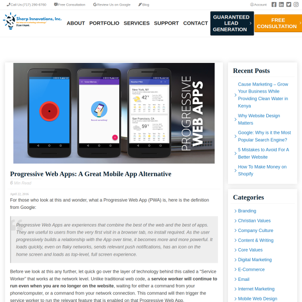 Progressive Web Apps: A Great Mobile App Alternative - Sharp Innovations Blog