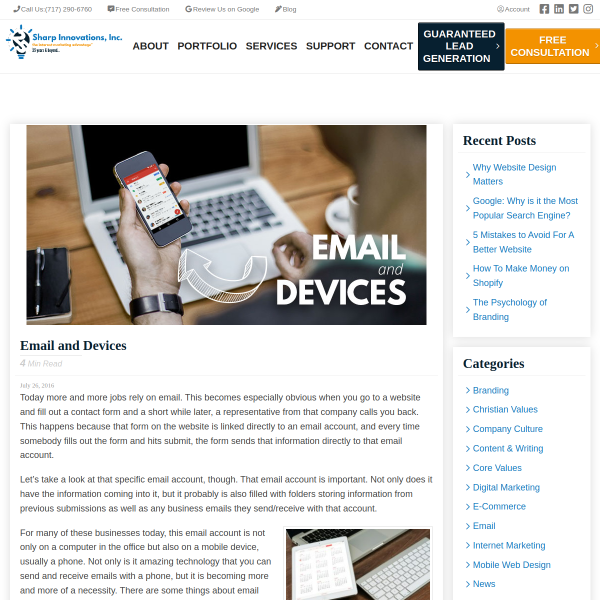 Email and Devices - Sharp Innovations Blog