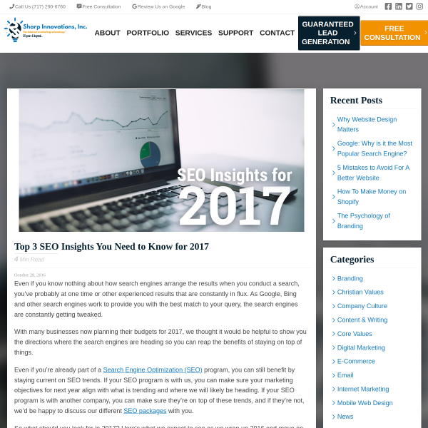 Top 3 SEO Insights You Need to Know for 2017 - Sharp Innovations Blog