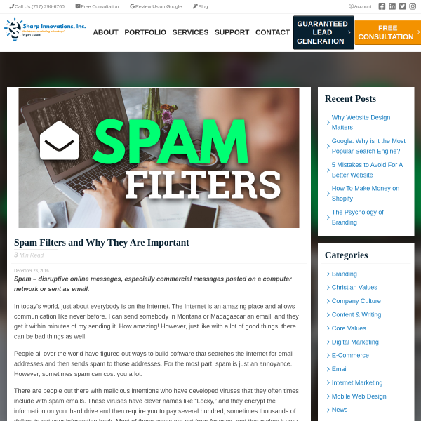 Spam Filters and Why They Are Important - Sharp Innovations Blog