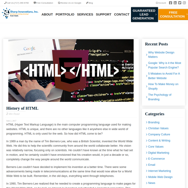 History of HTML - Sharp Innovations Blog