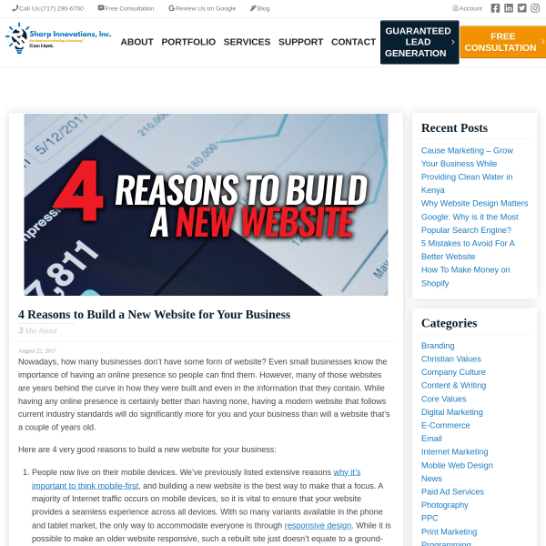 4 Reasons to Build a New Website for Your Business - Sharp Innovations Blog