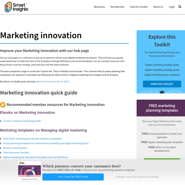 Marketing innovation - Smart Insights