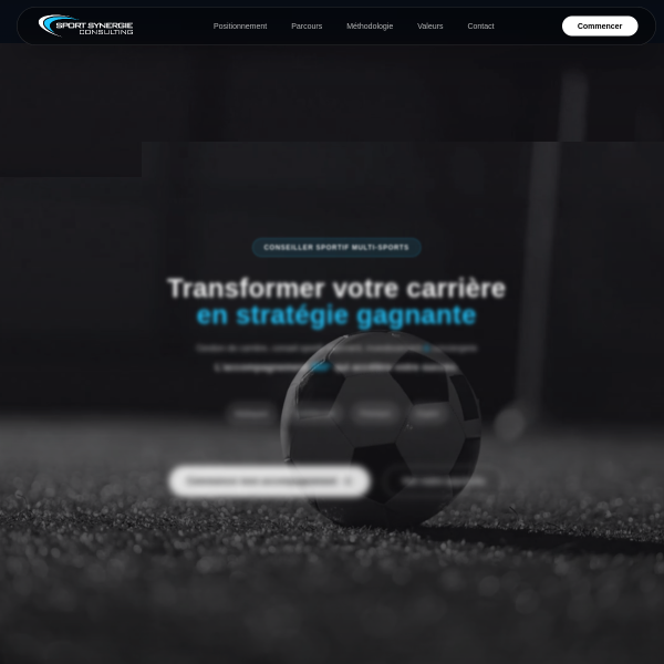 Sport Synergie Consulting — Site vitrine cabinet conseil sportif