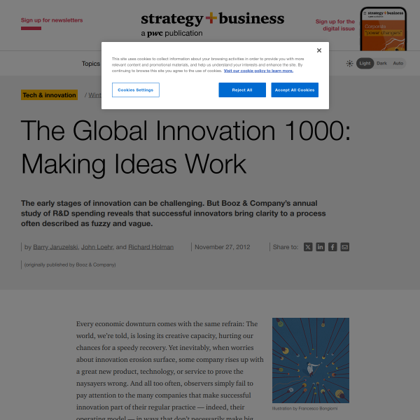 The Global Innovation 1000: Making Ideas Work