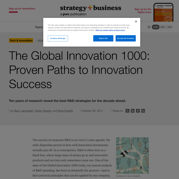 The Global Innovation 1000: Proven Paths to Innovation Success