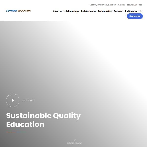 Sunway University website preview