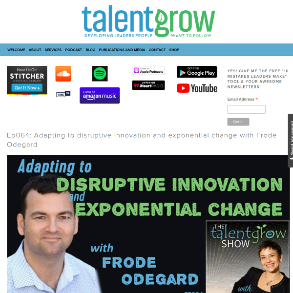 Ep064: Adapting to disruptive innovation and exponential change with Frode Odegard