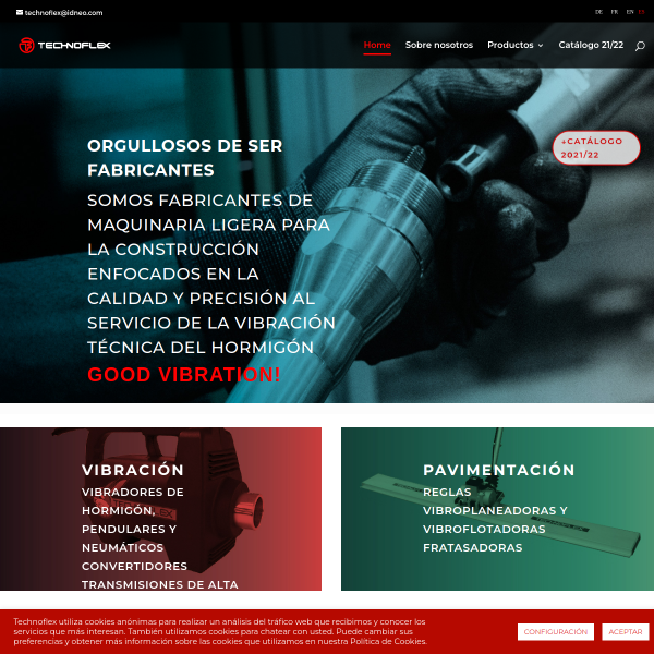 Vista mini Web: https://www.technoflex.es