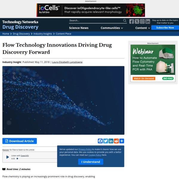 Flow Technology Innovations Driving Drug Discovery Forward