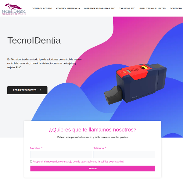 Vista mini Web: https://www.tecnoidentia.com