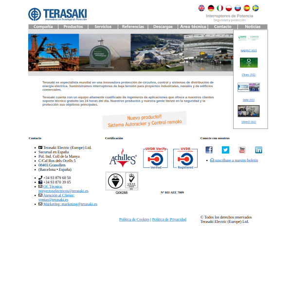 Vista mini Web: https://www.terasaki.es