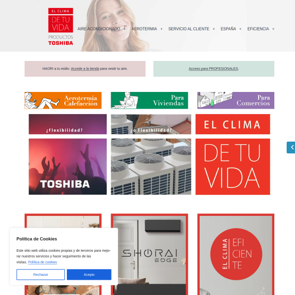 Vista mini Web: https://www.toshiba-aire.es