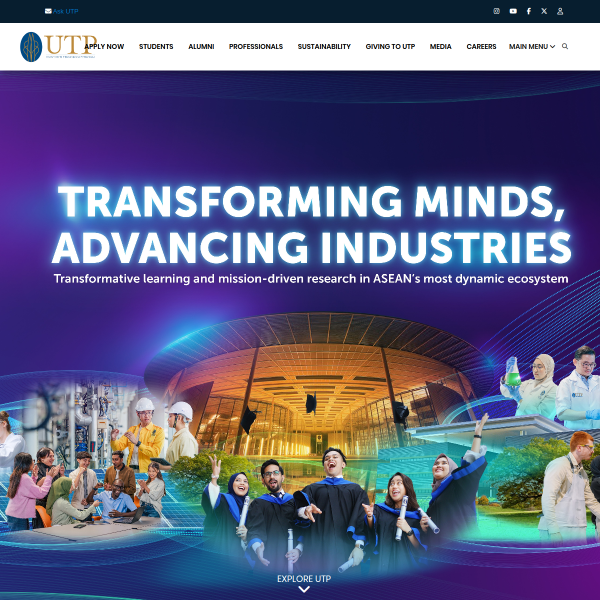 Universiti Teknologi PETRONAS website preview