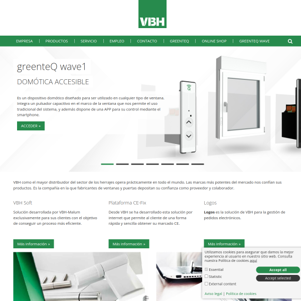 Vista mini Web: https://www.vbh.com.es