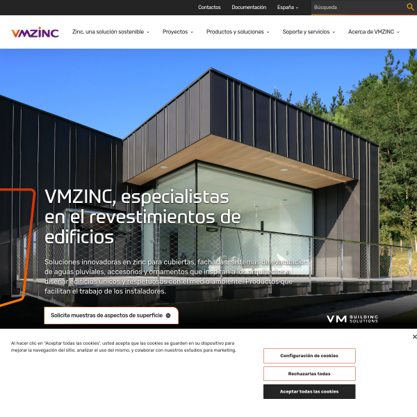 Vista mini Web: https://www.vmzinc.com/es-es
