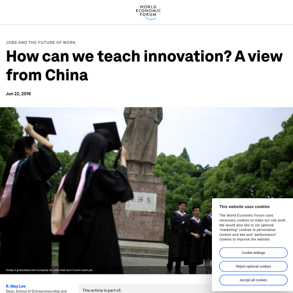 How can we teach innovation? A view from China