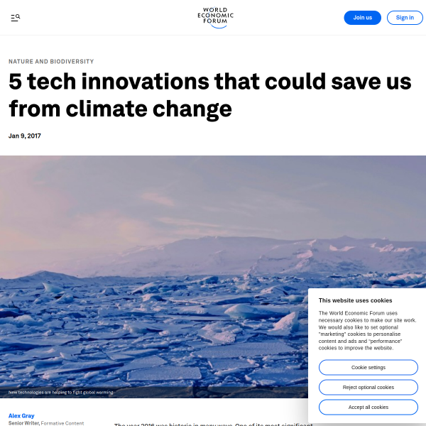 5 tech innovations that could save us from climate change