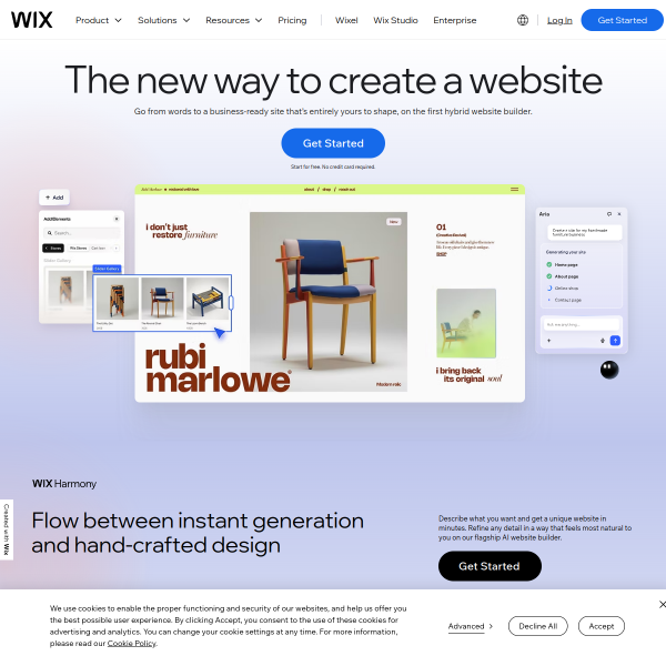 Wix screenshot 1