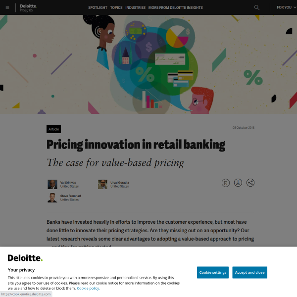 Pricing innovation in retail banking