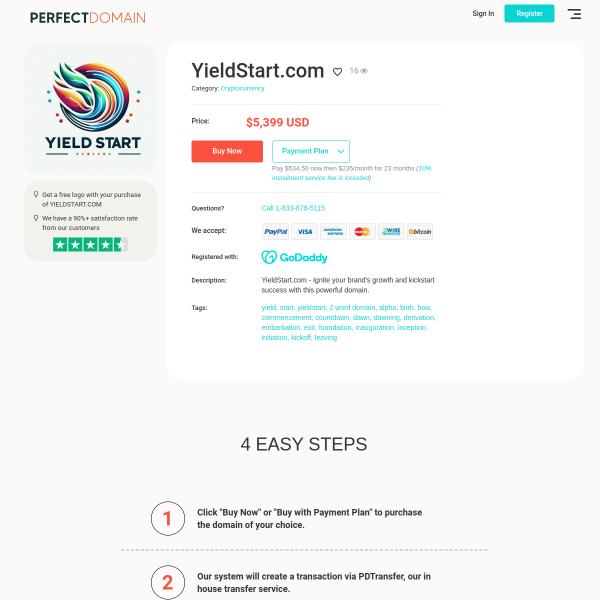  yieldstart.com screen