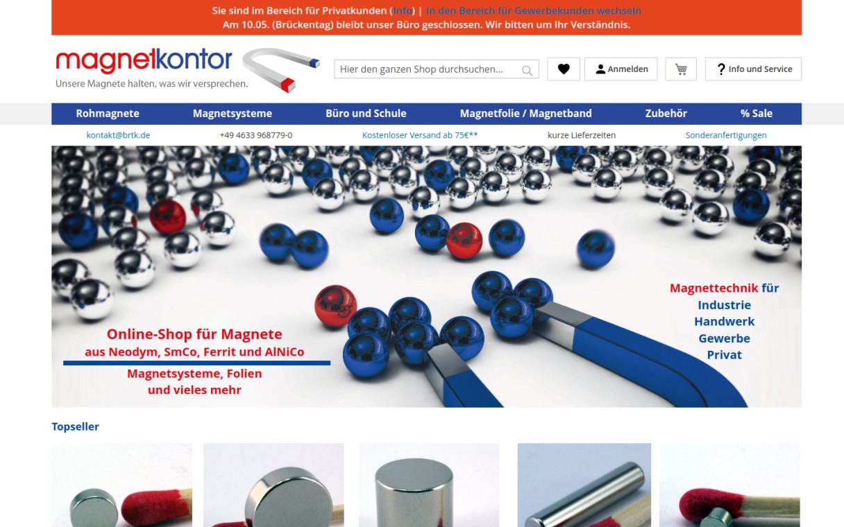 Magnetkontor - starke Magnete online kaufen