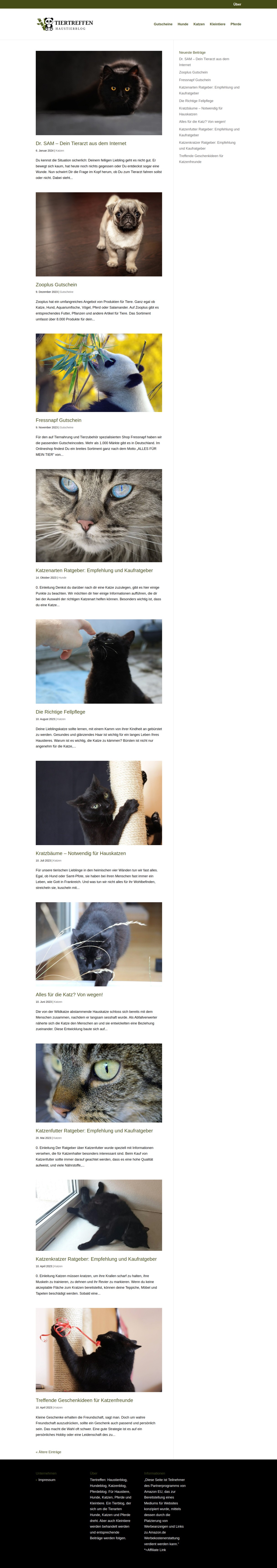 Tiertreffen: Haustierblog, Hundeblog, Katzenblog, Pferdeblog