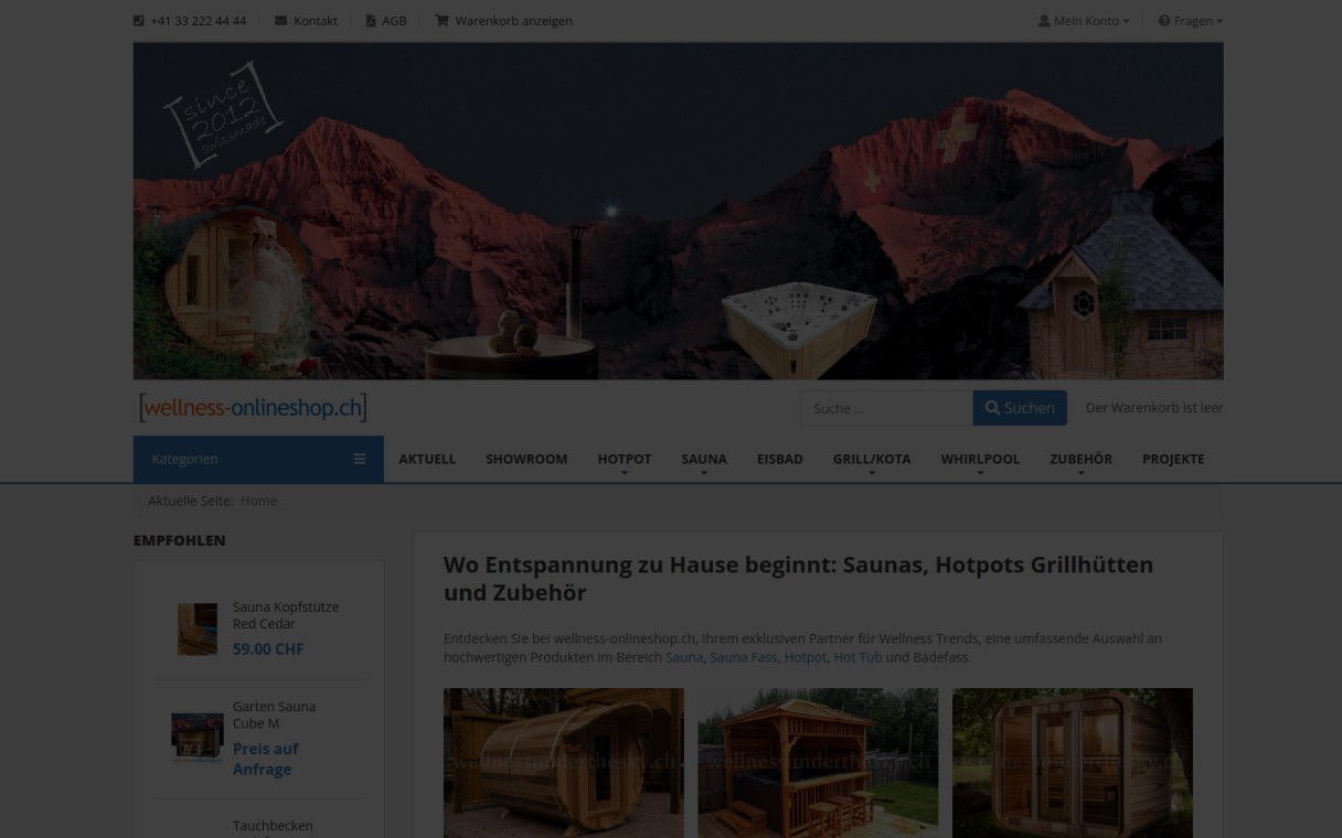 Wellness Onlineshop: Der Spezialist für Saunas
