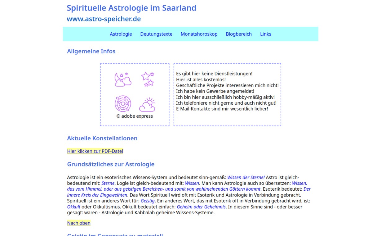 Astro-Speicher - Astrologie lernen