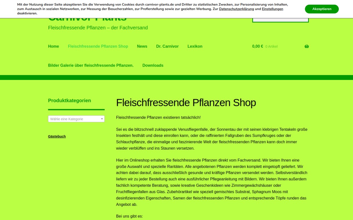 Fleischfressende Pflanzen Shop