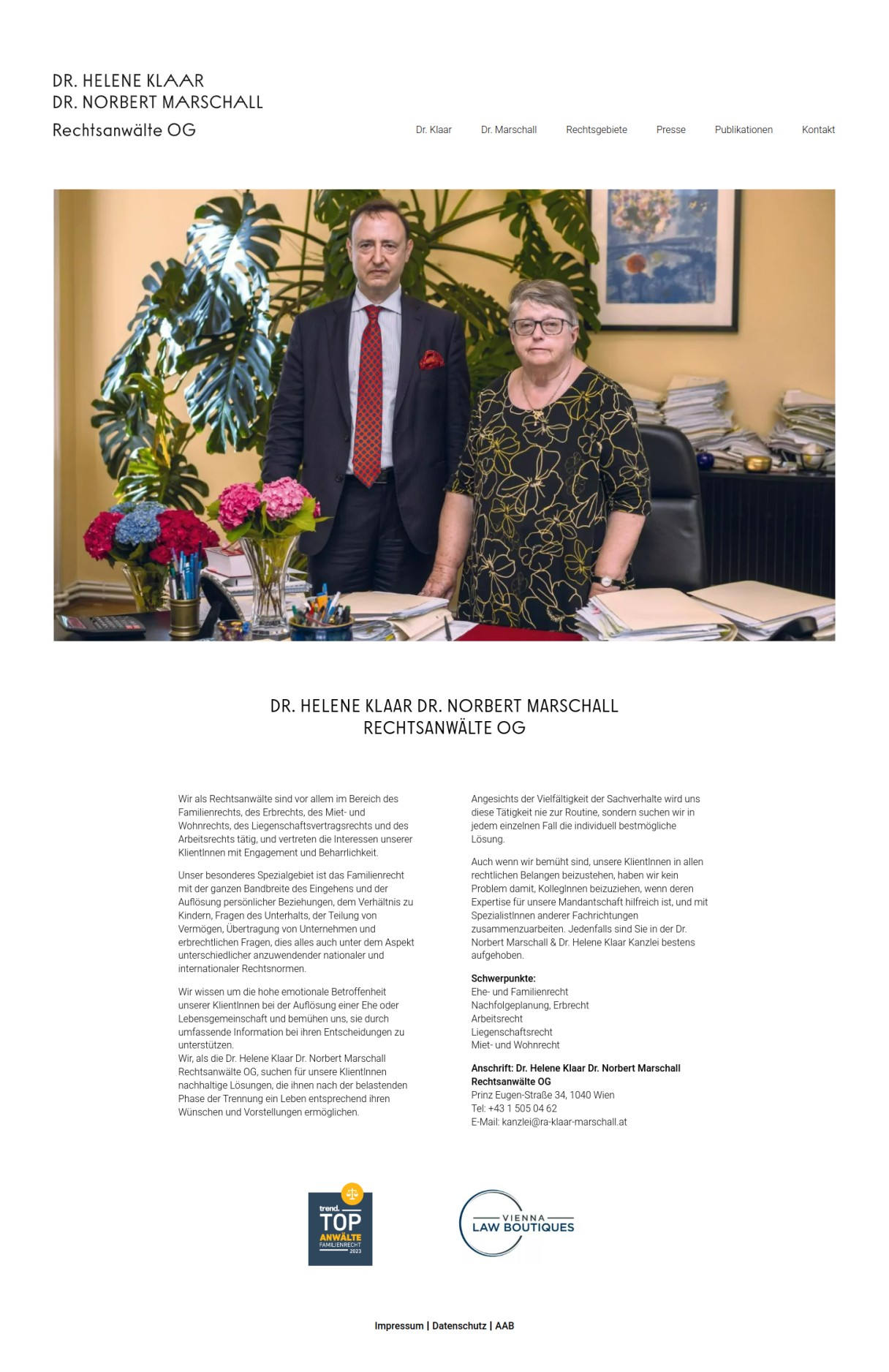 Dr. Helene Klaar & Dr. Norbert Marschall