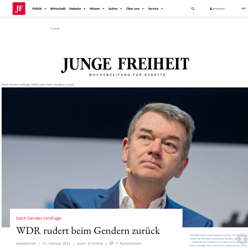 Nach Gender-UmfrageWDR gendert nicht mehr