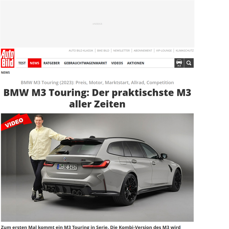 BMW M3 Touring (2023): Preis, Motor, Marktstart, Allrad, Competition BMW M3 Touring: Der praktischste M3 aller Zeiten