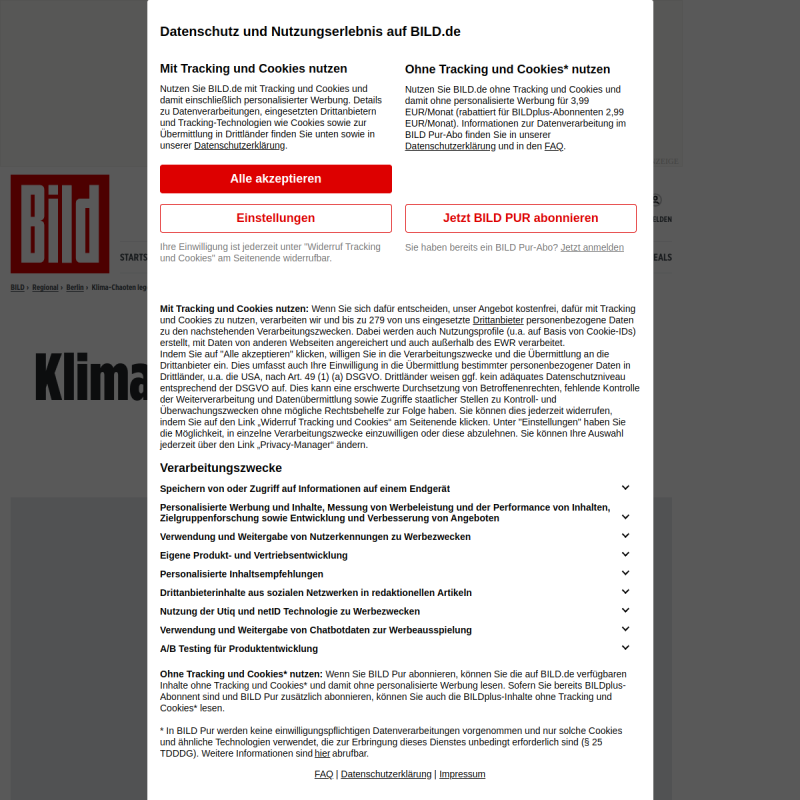 Blockaden in der City und auf Autobahn - Klima-Choaten legen Berliner Verkehr lahm