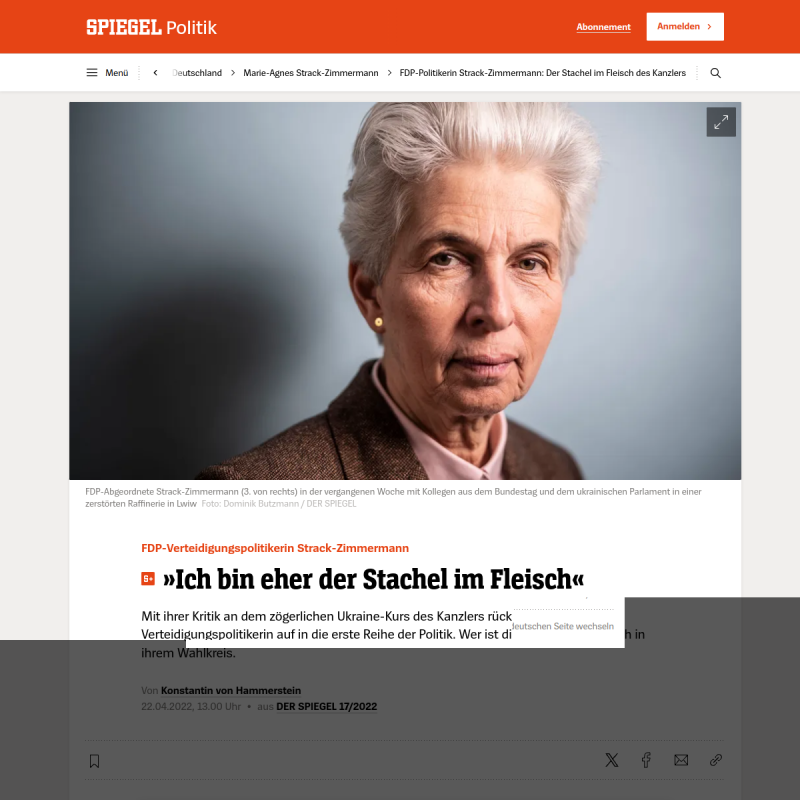FDP-Politikerin Strack-Zimmermann: Der Stachel im Fleisch des Kanzlers